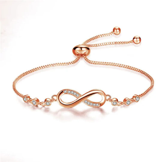 Gold Infinity Adjustable Bolo Bracelet - Diane Jewelry