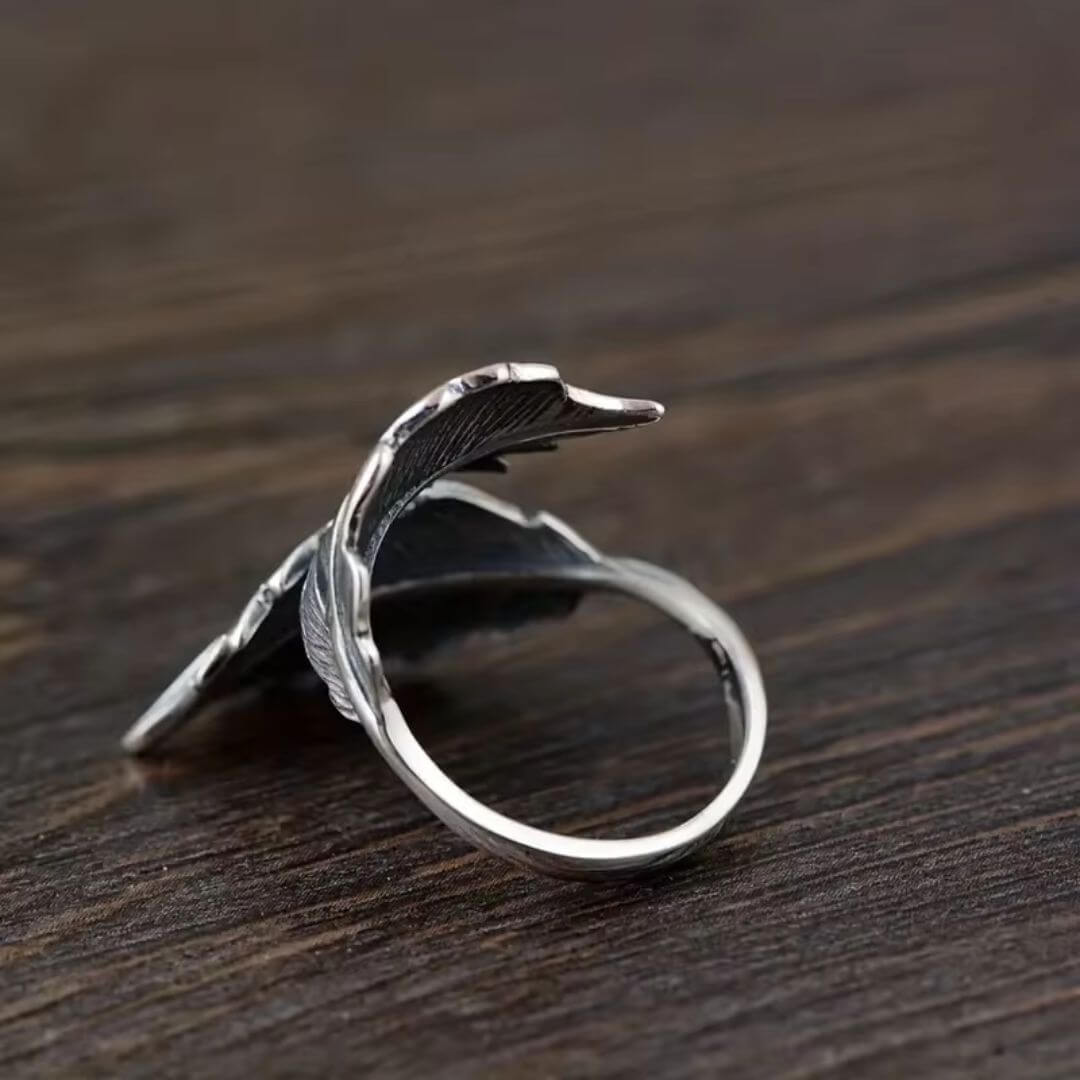 Vintage Silver Double Leaf Ring - Diane Jewelry
