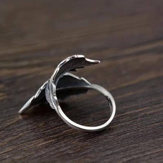 Vintage Silver Double Leaf Ring - Diane Jewelry