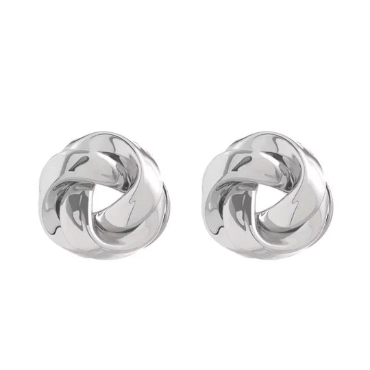 Bold Knot Statement Earrings Gold - Diane Jewelry