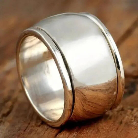 Sterling Silver Chunky Band Ring - Diane Jewelry