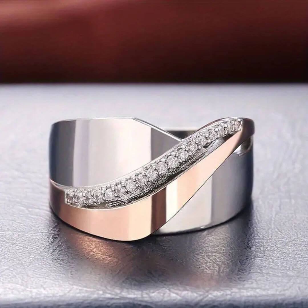 Two Tone White Gold Ring - Diane Jewelry