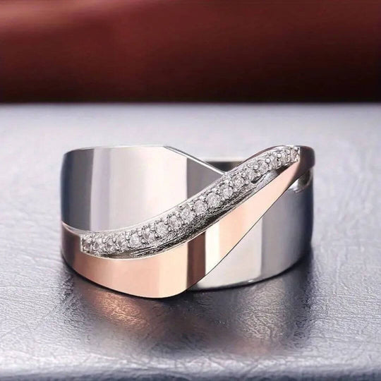 Two Tone White Gold Ring - Diane Jewelry