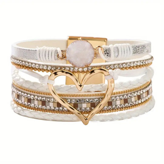 Boho Heart Layered Bracelet - Diane Jewelry