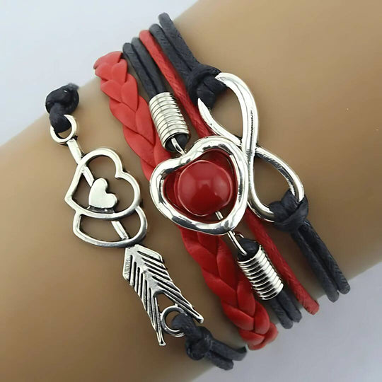 Infinity Love Charm Wrap Bracelet - Diane Jewelry