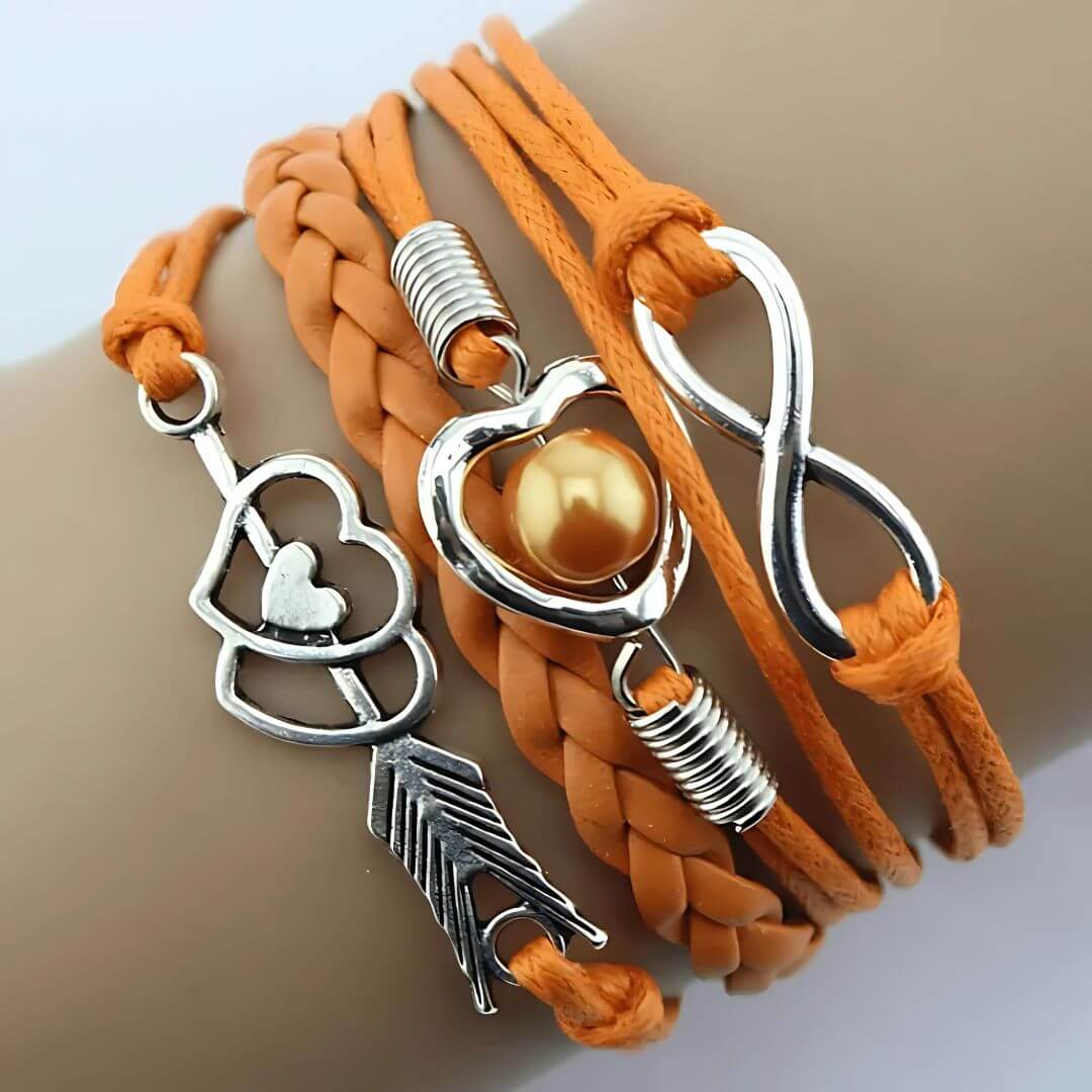 Infinity Love Charm Wrap Bracelet - Diane Jewelry