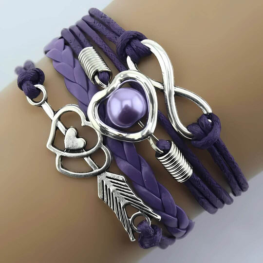 Infinity Love Charm Wrap Bracelet - Diane Jewelry