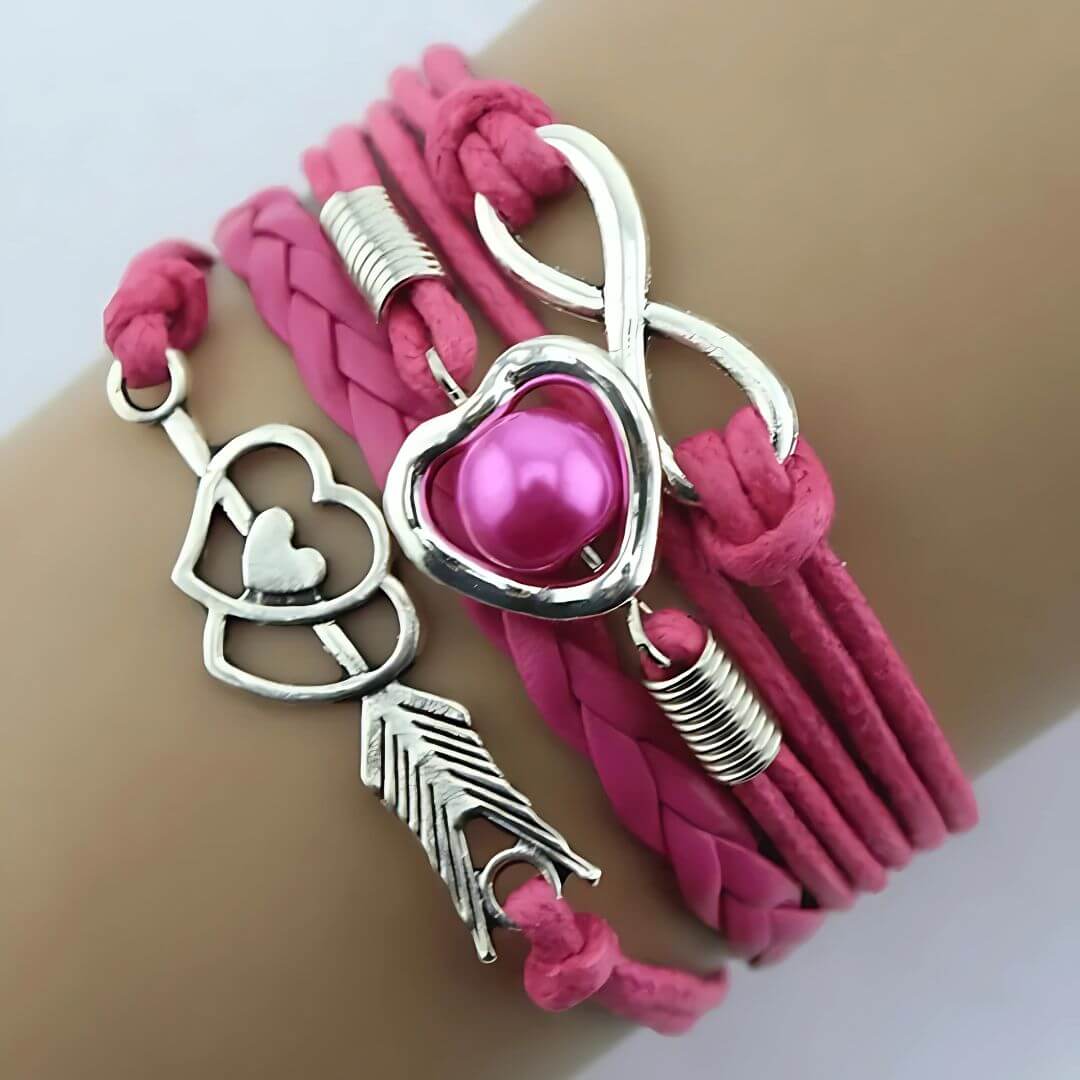 Infinity Love Charm Wrap Bracelet - Diane Jewelry
