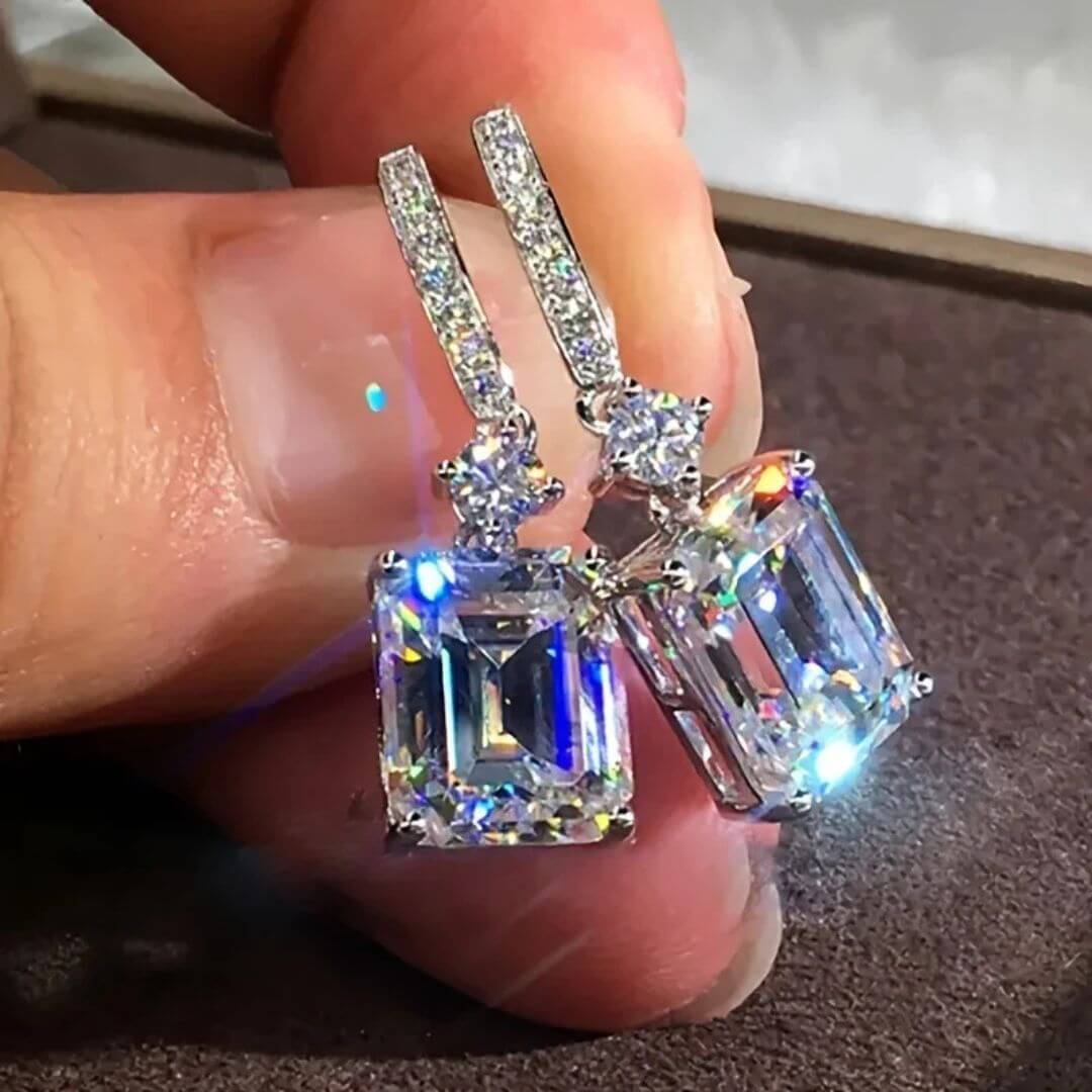 Elegant Statement Crystal Dangle Earrings - Diane Jewelry
