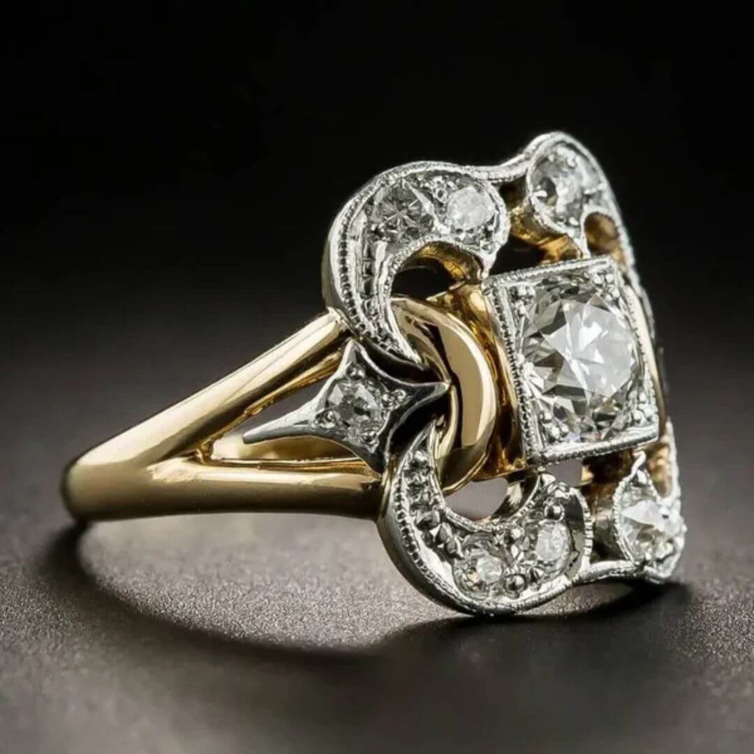 Vintage Art Deco Diamond Ring - Diane Jewelry