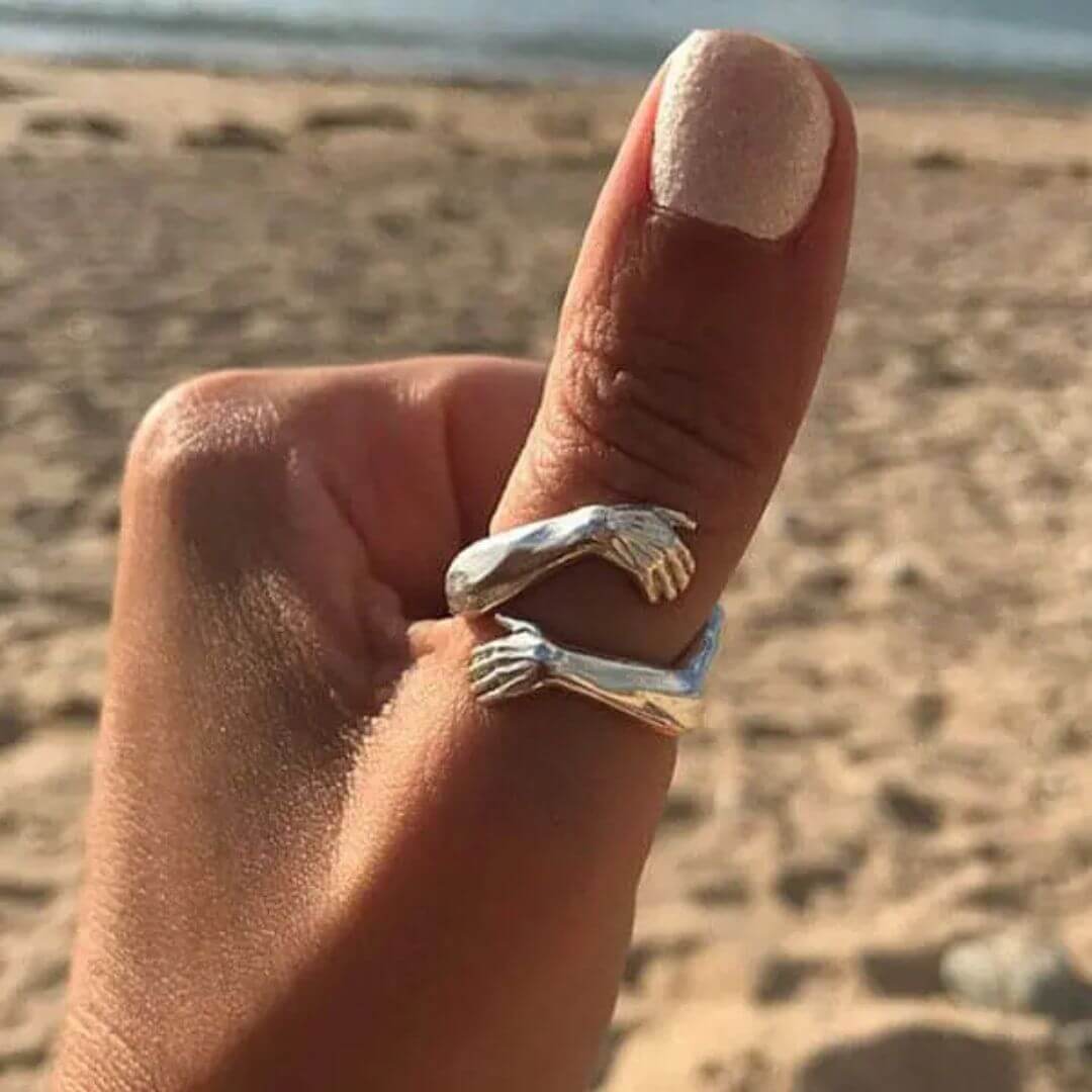 Silver Hug Adjustable Wrap Ring - Diane Jewelry