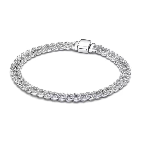 Iced Out Gold Chain Bracelet - Diane Jewelry