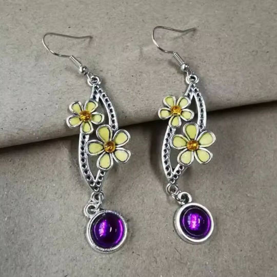 Boho Filigree Crystal Dangle Earrings - Diane Jewelry