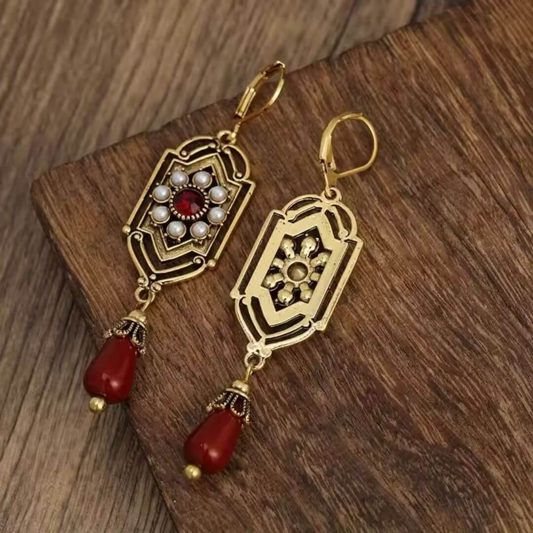 Vintage Pearl Drop Dangle Earrings - Diane Jewelry