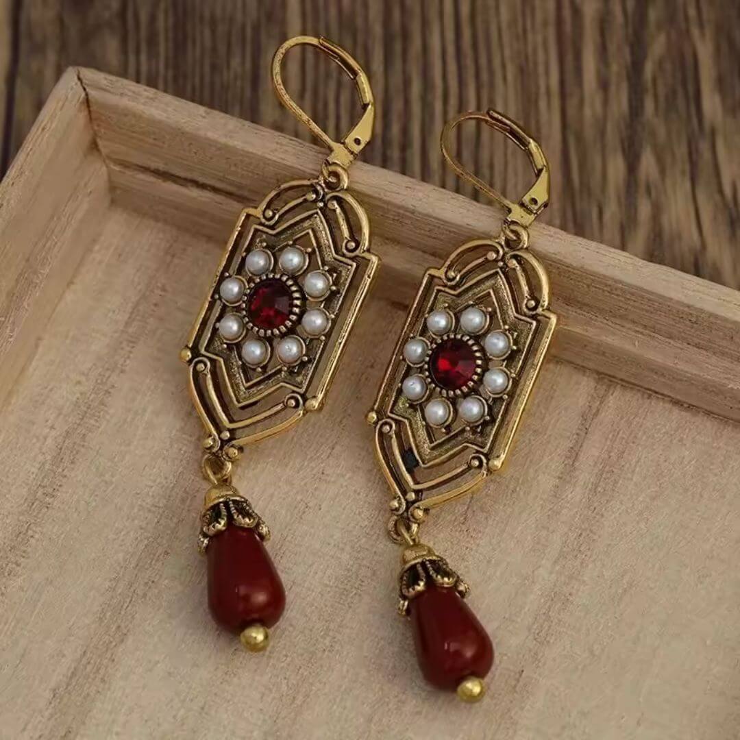 Vintage Pearl Drop Dangle Earrings - Diane Jewelry