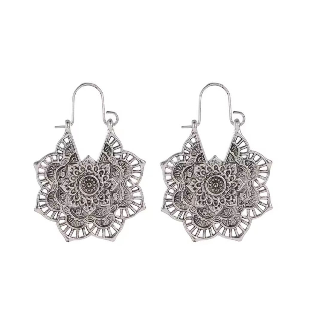 Boho Mandala Antique Dangle Earrings - Diane Jewelry