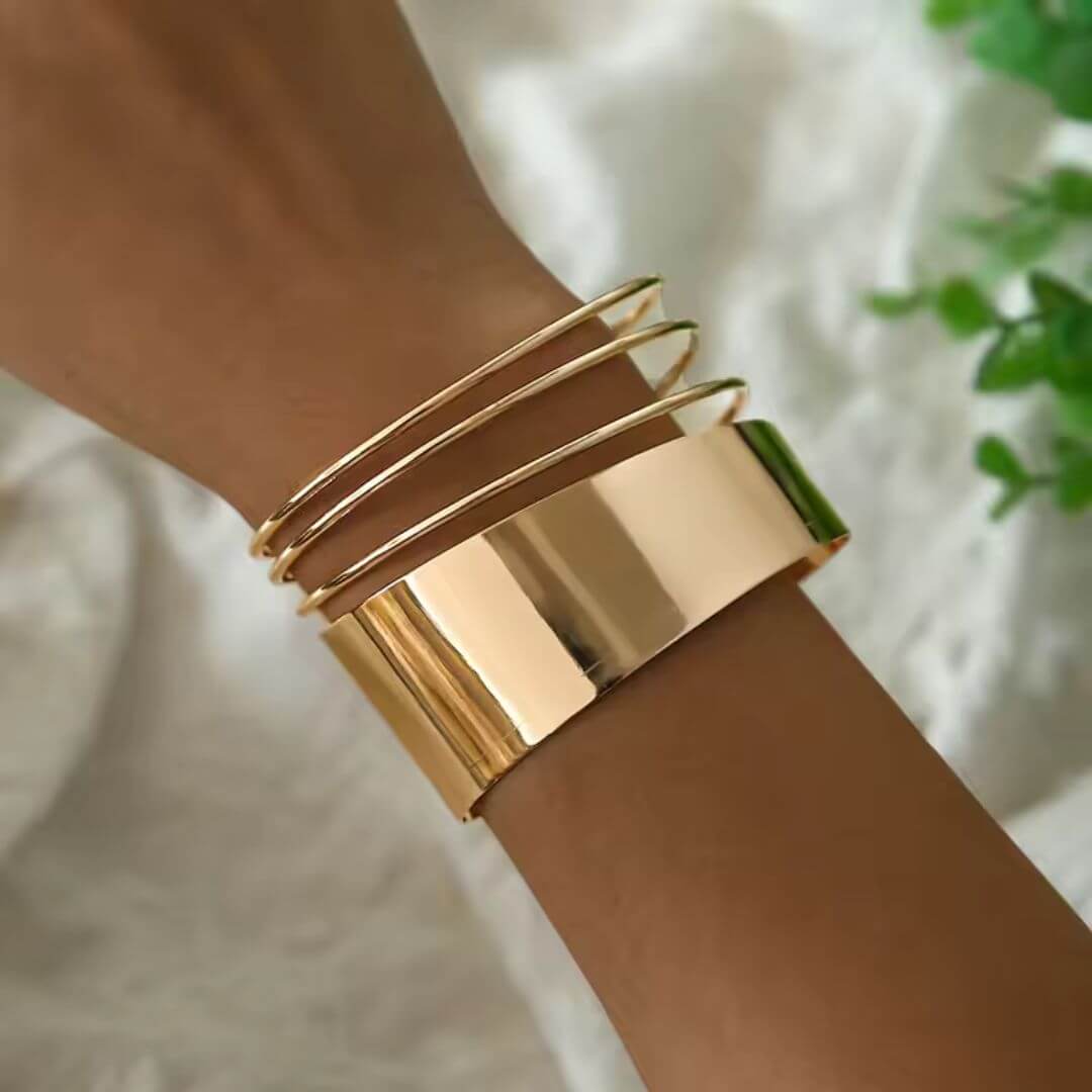 Modern Silver Wire Cuff Bracelet - Diane Jewelry