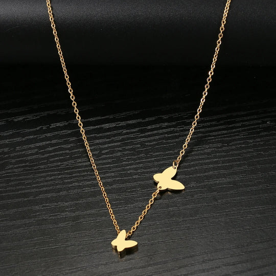 Gold Butterfly Pendant Necklace Women - Diane Jewelry