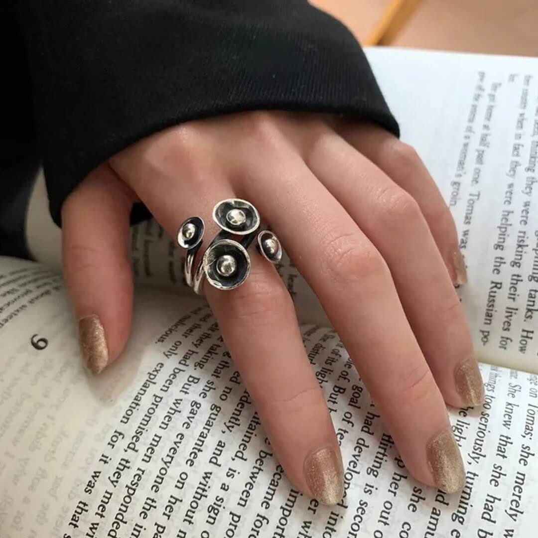 Vintage Retro Floral Statement Ring - Diane Jewelry