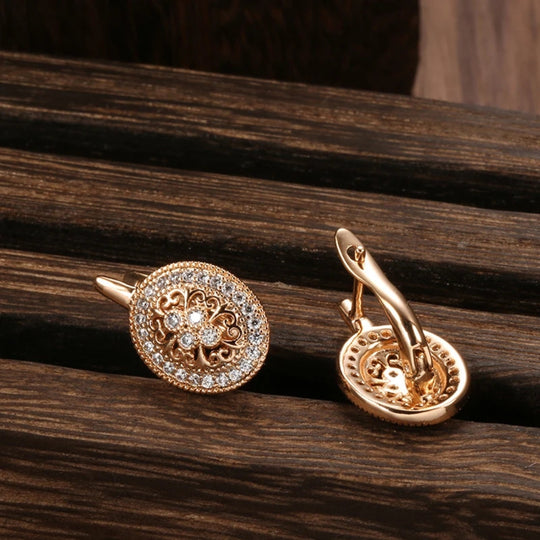 Vintage Gold Crystal Earrings - Diane Jewelry