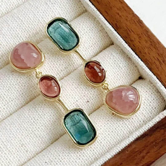 Chic Mixed Stone Earrings - Diane Jewelry