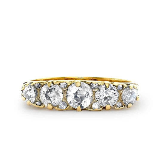 Vintage Gold Five-Stone Ring - Diane Jewelry